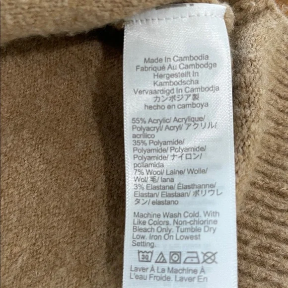 J Crew crew neck sweater extra soft camel tan size M - Picture 6 of 11